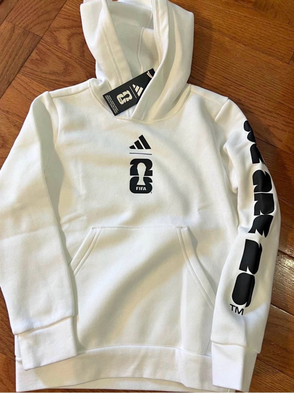 Adidas FIFA World Cup 2026 Youth Hoodie White CAN MEX USA Size XS - NWT